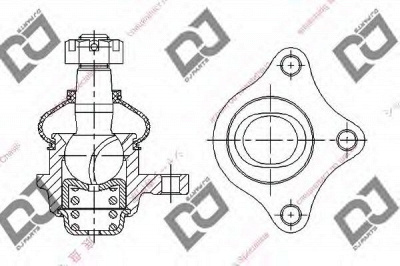 DJ PARTS db1031 -  Несущий / направляющий шарнир